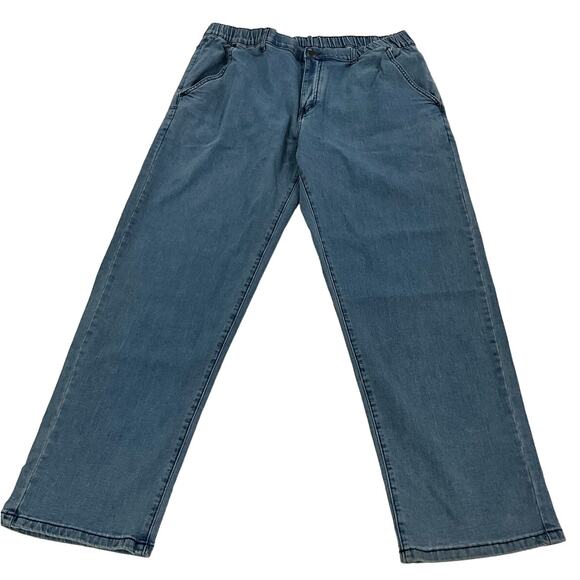 NWT Soojun Jeans 44"x32" Men's "Light Blue" Comfort Stretch Elastic Waist - Picture 1 of 10
